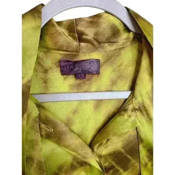 Hale Bob Tie Neck Button Down Blouse Size XS - Picture 2 of 7